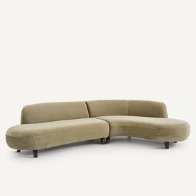 Γωνιακός καναπές από λινό βελούδο, Rosebury