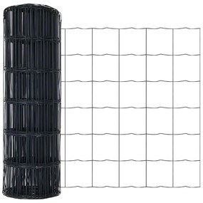 vidaXL Φράχτης με Στήλες. Γκρι 0.4 x 10 μ Ατσάλι