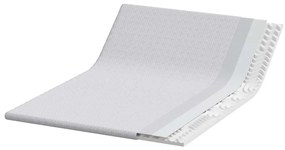 vidaXL Στρώμα επικάλυψης Λευκό 140 x 200 cm Υφασμα Jacquard