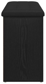 vidaXL Πάγκος για παπούτσια Μαύρο 100 x 30 x 48 εκ Επεξεργασμένο ξύλο