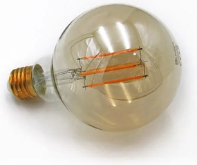 Adeleq Led Λάμπα Cog Globe Μελί Φ95 Ε27 6W Ντιμαριζόμενο Θερμό 13-2781006009