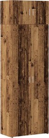 vidaXL Ντουλάπι αποθήκευσης 2 pcs Παλιό ξύλο 70 x 42,5 x 185 εκ