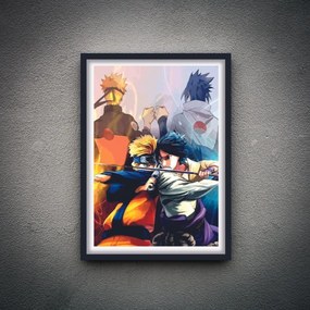 Πόστερ &amp; Κάδρο Naruto AN030 22x31cm Μαύρο Ξύλινο Κάδρο (με πόστερ)