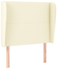 vidaXL Κεφαλάρι με Πτερύγια Κρεμ 103x23x118/128 εκ. Συνθετικό Δέρμα