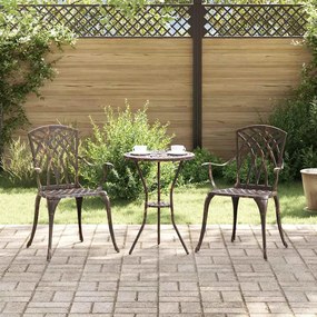 vidaXL Καρέκλα Κήπου 2 pcs Μπρονζέ 55 x 56.5 x 91εκ Αλουμίνιο
