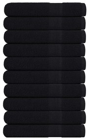 vidaXL Πετσέτες FROGN 10 τεμ. Μαύρες 100x200 εκ. 360 γρ./μ²