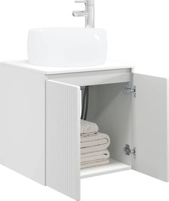 vidaXL Επιτοίχια Λεκάνη Έπιπλο Λευκό 49,5 x 44,5 x 66 εκ