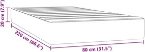 vidaXL Στρώμα με Pocket Springs 80 x 220 x 20 εκ. Μαύρο
