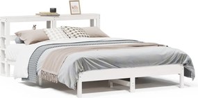 vidaXL Σκελετός Κρεβ. Χωρίς Στρώμα Λευκό 140x190 εκ Μασίφ Πεύκο