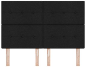 vidaXL LED Κεφαλάρι Μαύρο 80 εκ Υφασμάτινο