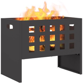 vidaXL Εστία Φωτιάς Ορθογώνια Μαύρη 50x30x40 εκ. Ατσάλι