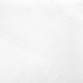 Πλαίσιο Κρεβατιού με Κεφαλάρι Λευκό/Μαύρο 140x190εκ.Συνθ. Δέρμα - Λευκό