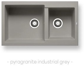 Kitchen Sink Pyragranite Alazia 86x50 cm 2B Industrial Grey