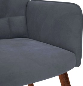 vidaXL Πολυθρόνα Relax Σκούρο Γκρι Βελούδινη