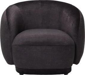 Πολυθρόνα Freya pakoworld ύφασμα σε ανθρακί απόχρωση 93x87x76εκ