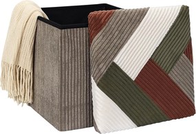 ΣΚΑΜΠΌ &amp; ΠΟΥΦ PATCHWORK FOLDING POUFFE BOX COTELE SCOTT HD0550