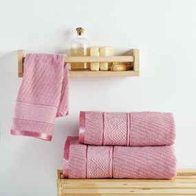 Πετσέτα Flavia Rosa Sb Home Face 50x90cm 100% Cotton