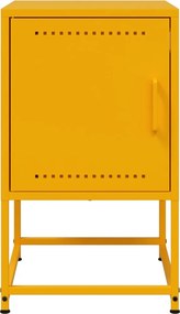 vidaXL Κομοδίνα 2 τεμ. Μουσταρδί 36x39x60,5 εκ. από Χάλυβα
