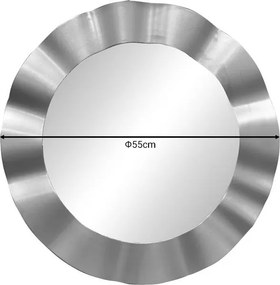 Καθρέπτης Perfor Inart ασημί pp Φ55x2.5εκ 55x2.5x55 εκ.