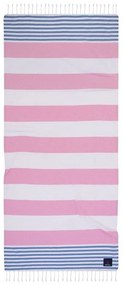 Πετσέτα Θαλάσσης - Παρεό 3814 Pink-Blue Greenwich Polo Club Θαλάσσης 80x180cm 100% Cotton