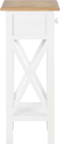 vidaXL Τραπεζάκι Βοηθητικό Λευκό 27 x 27 x 65,5 εκ. Ξύλινο
