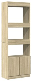 Ντουλάπι Sonoma Δρυς 63x33x180 εκ. από Επεξεργασμένο Ξύλο - Καφέ