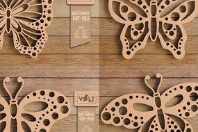 Intra απο ξύλο plywood 3mm-4mm πάχος πεταλούδας και κοπής CNC Δίασταση 20x30 cm INTRAFABR-99339711