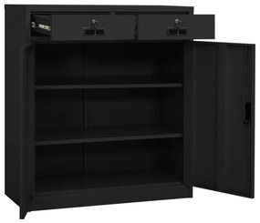 vidaXL Ντουλάπα Γραφείου Ανθρακί 90 x 40 x 102 εκ. Ατσάλινη