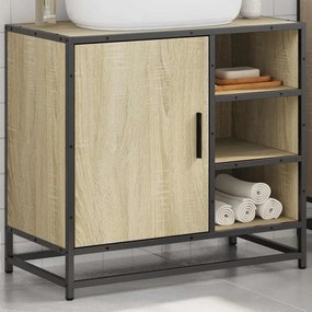 vidaXL Ντουλάπι Νιπτήρα Μπάνιου Sonoma Δρυς 65 x 33 x 60 εκ. από Τεχνητό Ξύλο
