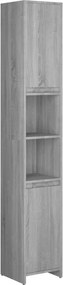 vidaXL Ντουλάπι Μπάνιου Γκρι Sonoma 30x30x183,5 εκ. Επεξεργασμένο Ξύλο