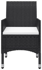 vidaXL Σετ Τραπεζαρίας Κήπου 9 τεμ. Μαύρο