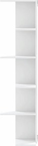 vidaXL Γωνιακή Ραφιέρα Τοίχου Λευκή 36,5x36,5x140 εκ. Επεξ. Ξύλο