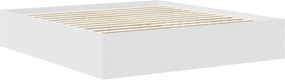 vidaXL Σκελετός Κρεβατιού Λευκό 200 x 200 cm Επεξεργασμένο ξύλο