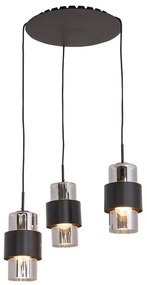 Φωτιστικό Οροφής Τρίφωτο Zambelis 22141 Black Matt