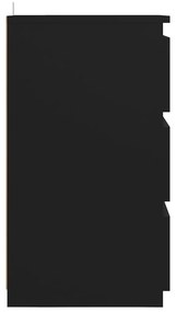 vidaXL Κομοδίνο Μαύρο 40 x 35 x 62,5 εκ. από Μοριοσανίδα