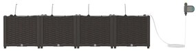 vidaXL Ζαρντινιέρες κήπου Καφέ 160 x 40 x 37.5 cm Ατσάλι