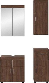 vidaXL Σετ Επίπλων Μπάνιου με ράφι TULUM Καφέ δρυς Επεξεργασμένο ξύλο
