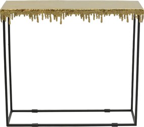 Κονσόλα Bulco Inart χρυσό-μαύρο μέταλλο 80.5x28x72εκ