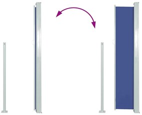 vidaXL Σκίαστρο Πλαϊνό Συρόμενο Βεράντας Μπλε 100 x 500 εκ.