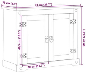 ΝΤΟΥΛΑΠΙ ΜΠΑΝΙΟΥ CORONA 73X33X60 ΕΚ. ΑΠΟ ΜΑΣΙΦ ΞΥΛΟ ΠΕΥΚΟΥ 4002791