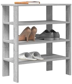 Ράφι παπουτσιών vidaXL Γκρι Sonoma 61x32x70 cm Κατασκευασμένο ξύλο