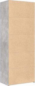 vidaXL Ντουλάπι Γκρι Σκυροδέματος 70x42,5x185 εκ. Επεξεργασμένο Ξύλο