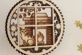 Σετ των 3 Intra απο ξύλο plywood 3mm-4mm πάχος ΧΡΙΣΤΟΥΓΕΝΝΙΑΤΙΚΑ ΣΤΟΛΙΔΙΑ Πολυστρωματικό Δίασταση 3x3 cm INTRAFABR-82924098