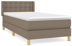 ΚΡΕΒΑΤΙ BOXSPRING ΜΕ ΣΤΡΩΜΑ TAUPE 90X190 ΕΚ.ΥΦΑΣΜΑΤΙΝΟ 3130557