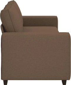 vidaXL Τριθέσιος Καναπές Καφέ 220x77x82 εκ. Ύφασμα