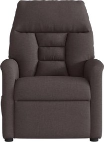 vidaXL Πολυθρόνα Μασάζ Ανακλινόμενη Σκούρο Καφέ Υφασμάτινη