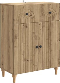 vidaXL Πλαϊνό γραφείο Artisan Δρυς 66 x 34,5 x 90 εκ