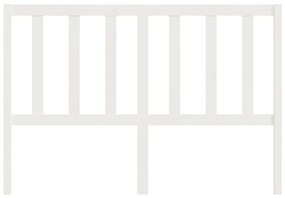 Κεφαλάρι Κρεβατιού Λευκό 156 x 4 x 100 εκ. Μασίφ Ξύλο Πεύκου - Λευκό