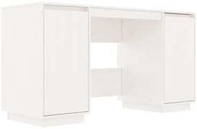 vidaXL Γραφείο Λευκό 140 x 50 x 75 εκ. από Μασίφ Ξύλο Πεύκου