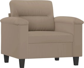 vidaXL Πολυθρόνα Taupe 60 εκ. από Ύφασμα Μικροϊνών με Υποπόδιο